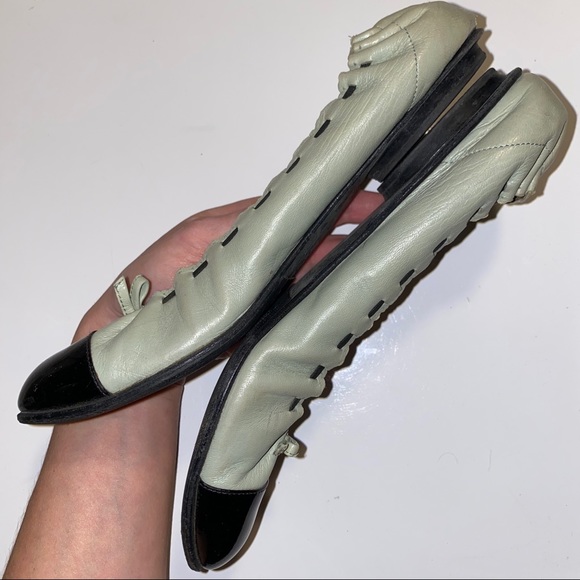 Chanel Seafoam Green Patent Toe Ballet Flats - Picture 8 of 17